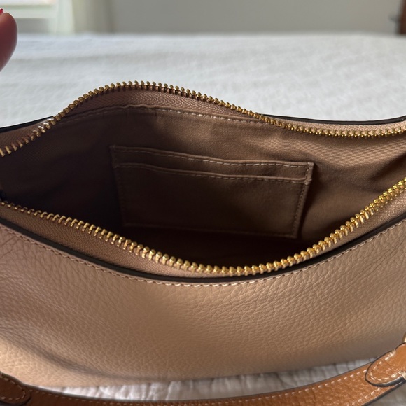 Coach Teri Beige Leather Shoulder/Crossbody Bag - Picture 6 of 7